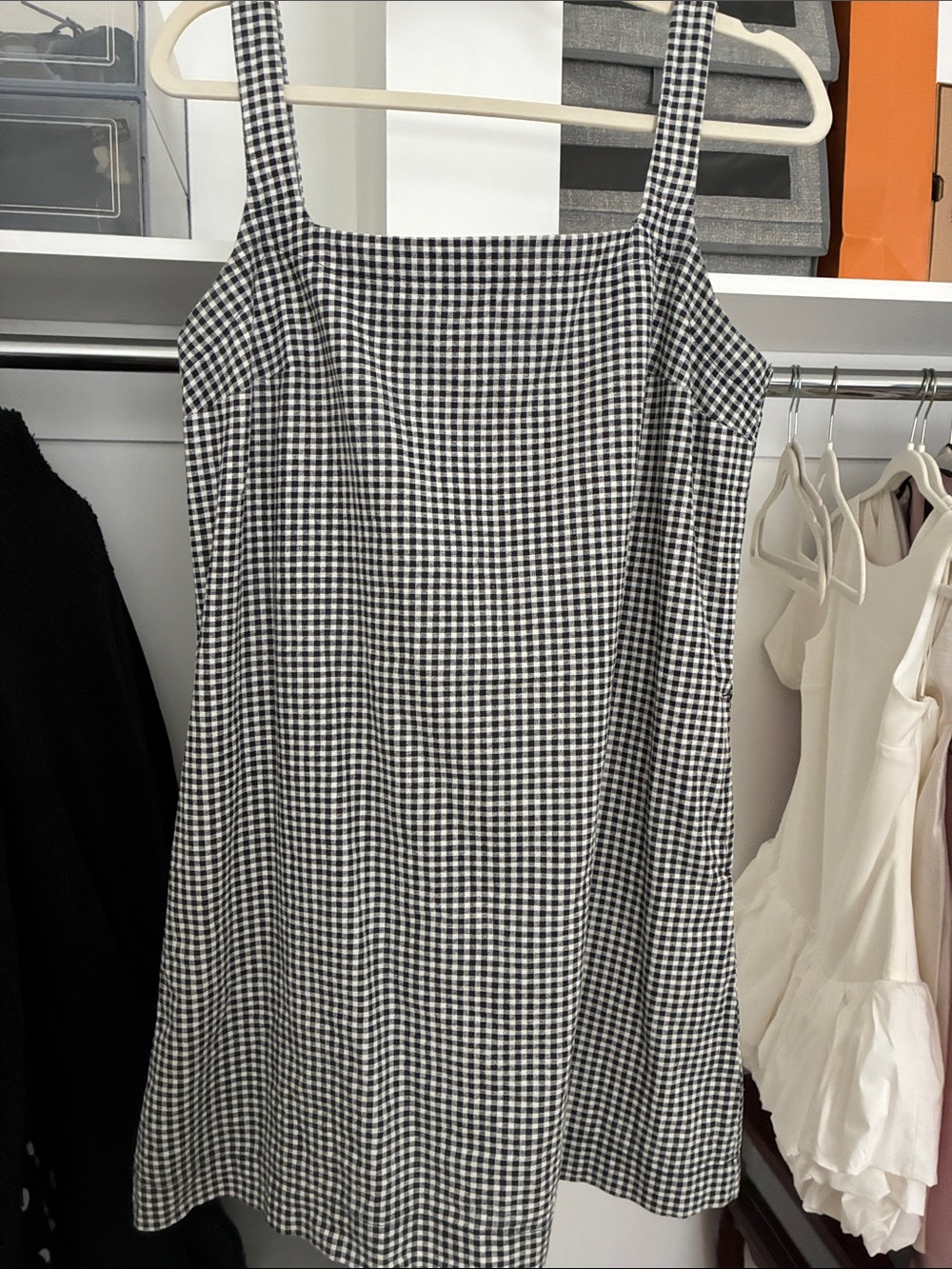A new day Black and White Gingham Sleeveless Dress